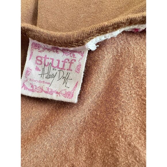 Hilary Duff Vintage Y2k Brown Bee True, Bee Yourself Floral Tank Top size JR XS - Picture 4 of 4